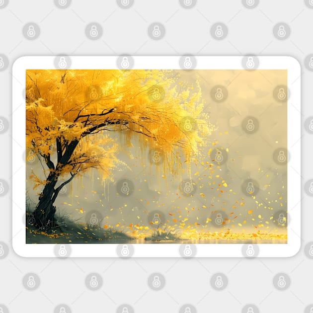 yellow tree Sticker by peace and love